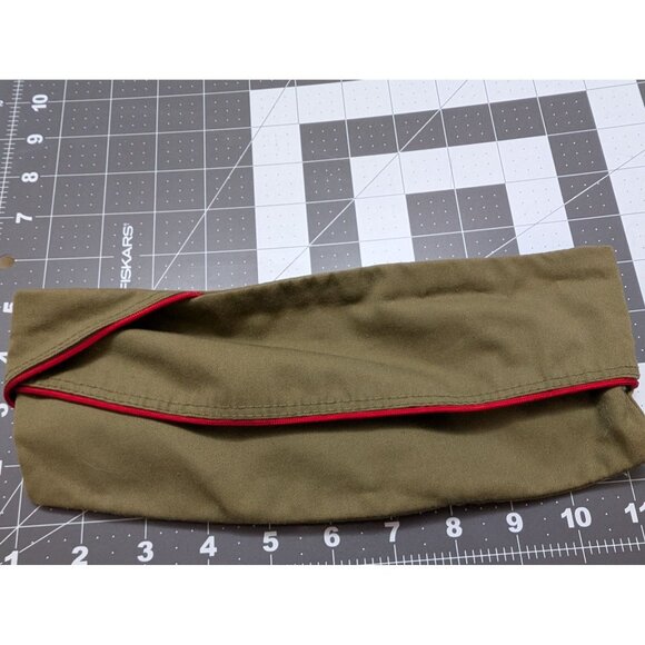 Boy Scout Of America Garrison Hat Cap 60s/70s Size medium green signed vtg - Picture 6 of 7